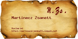 Martinecz Zsanett névjegykártya